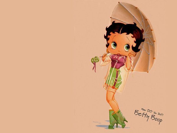 *Betty Boop,Avec parapluie! Humour&Pluie,D'Actualité!*