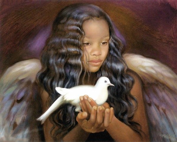 Une colombe / JeunePetiteFille§Paix-Amour/Prière,Chant.