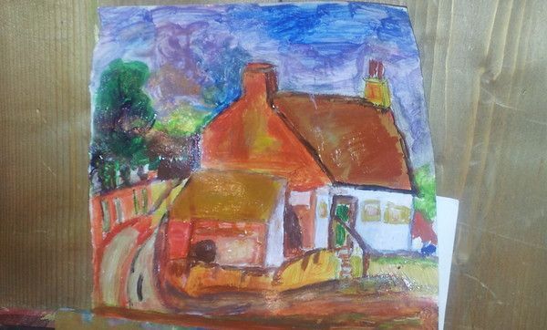 * Une maison/village & Style impressionisme *