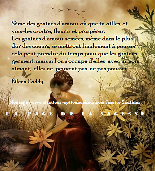 Une image avec belle citation / E.Caddy