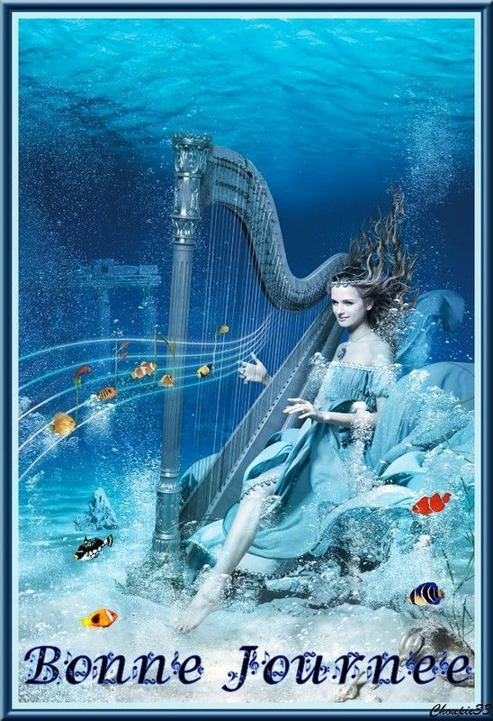 Musicienne & harpe - Image Féérie/ Musique classique